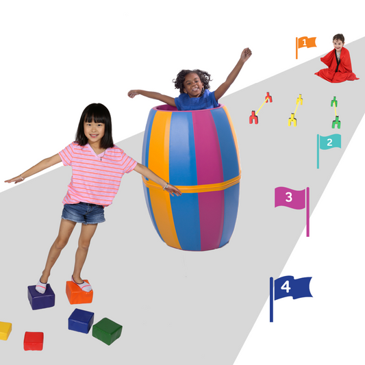 Leap and Roll Obstacle Course