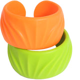 Textured Bangle Bracelets - Set of 2