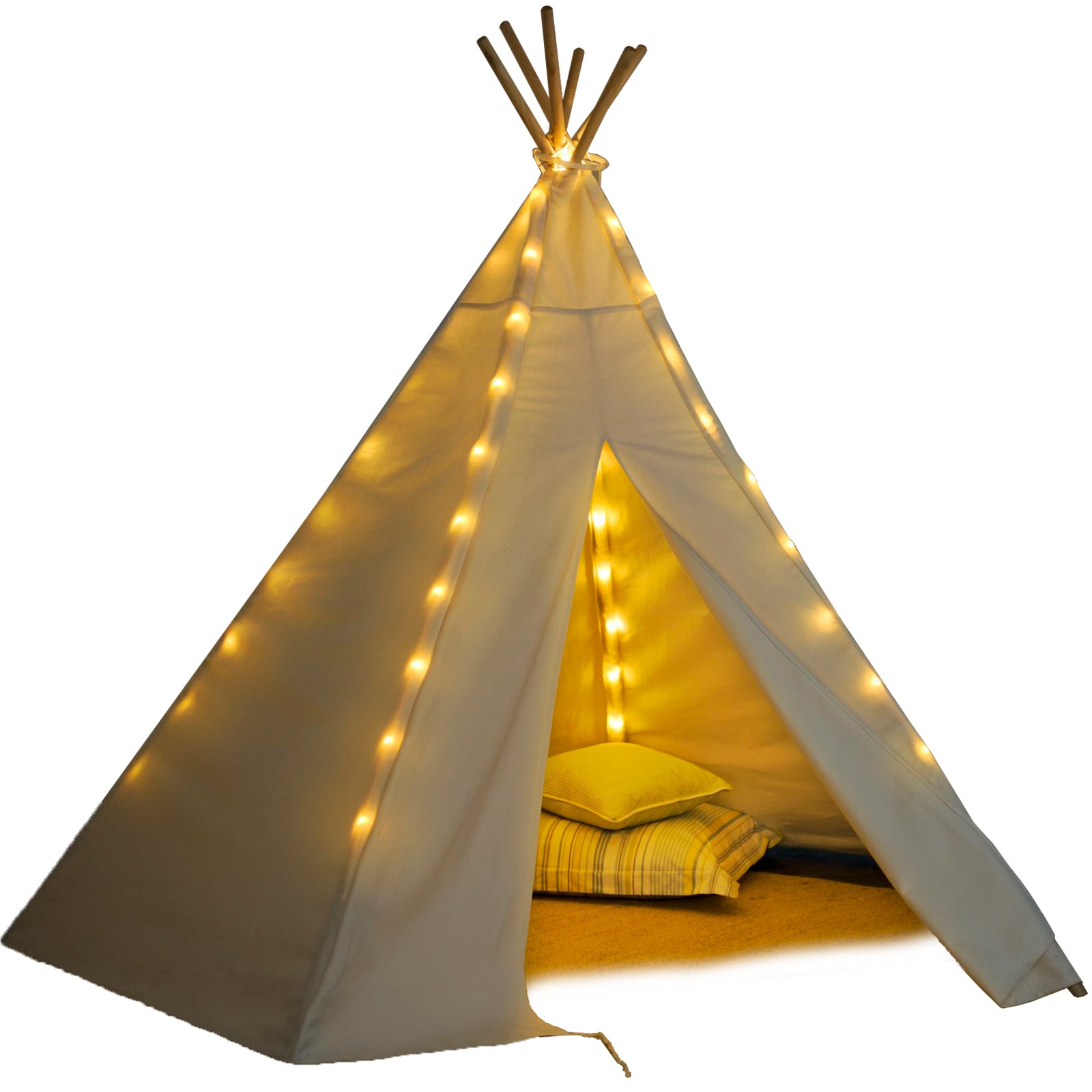 7'  Canvas Play Tent and Canvas Play Tent lights
