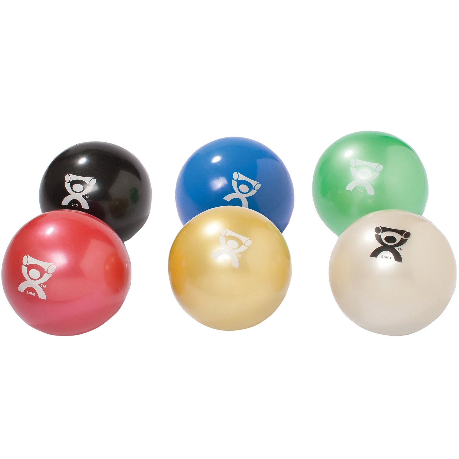 CanDo® Weighted Hand Balls - Hand-held Size - Set of 6