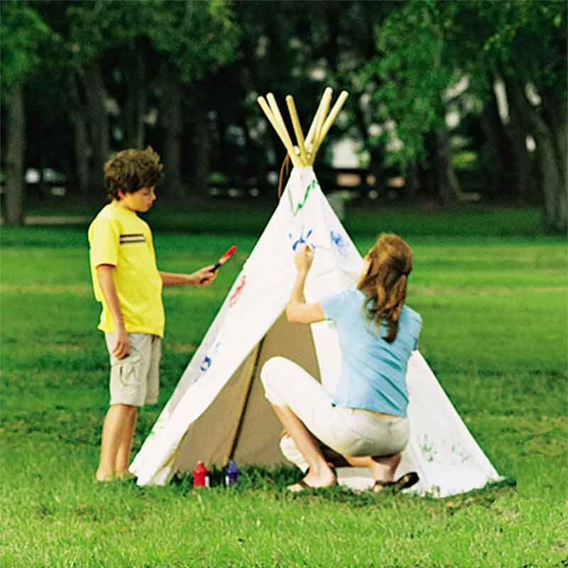 7'  Canvas Play Tent and Canvas Play Tent lights