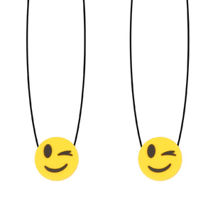 Winking Emoji Chewy Necklaces - Set of 2