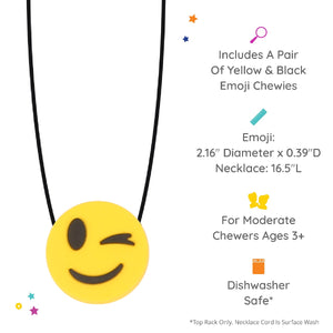 Winking Emoji Chewy Necklaces - Set of 2