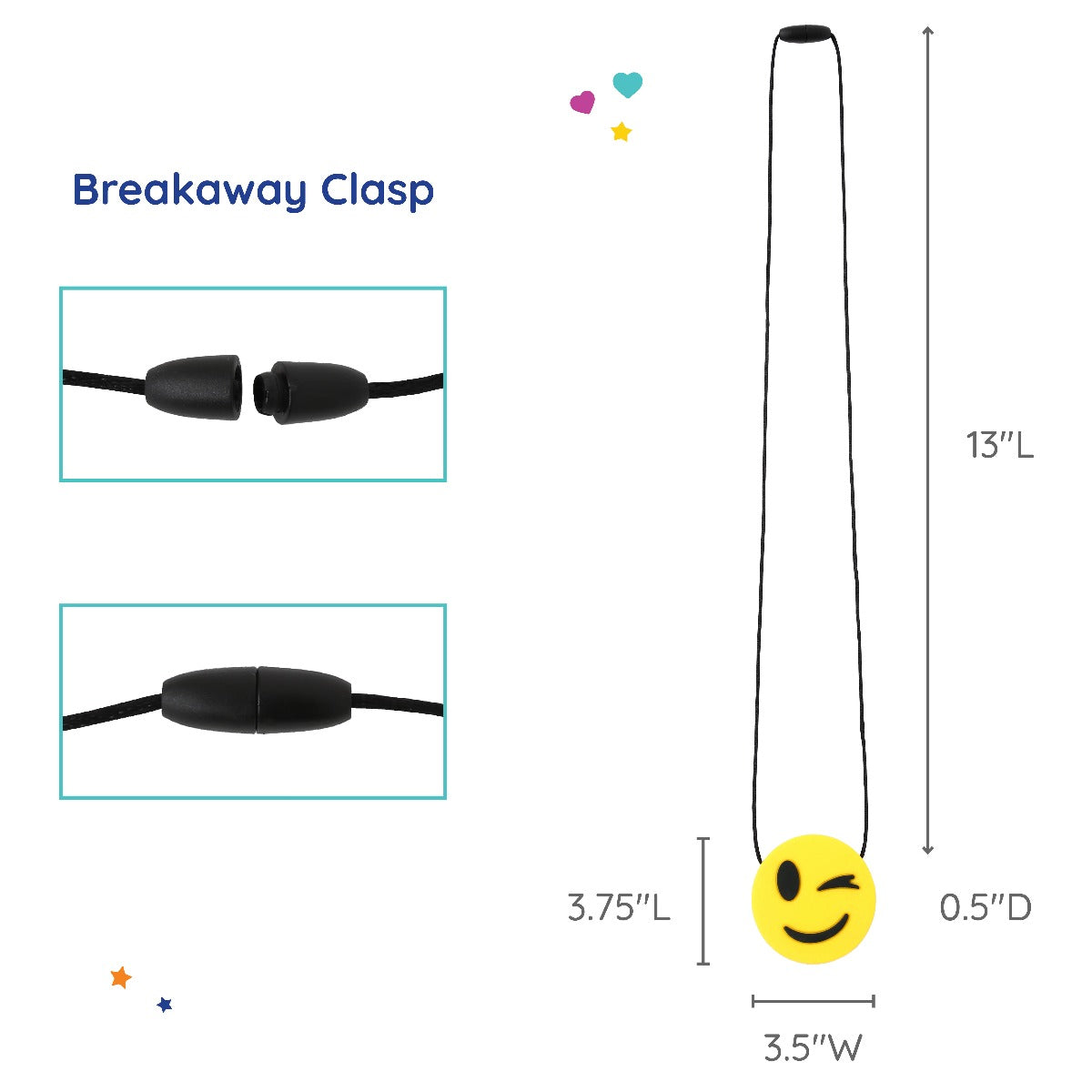 Winking Emoji Chewy Necklaces - Set of 2