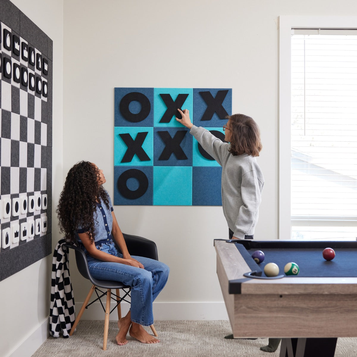 Felt Right Tiles Wall Games-Tic-Tac-Toe