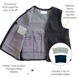 Stretch Denim Weighted Vest