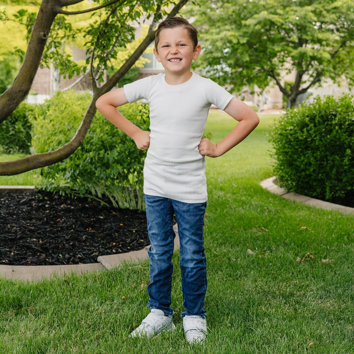 Ribbed Hug Tee, Short and Long Sleeves