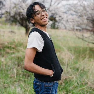 Weighted Fleece Vest - Black