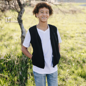 Weighted Fleece Vest - Black