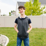 Weighted Fleece Hoodie Vest