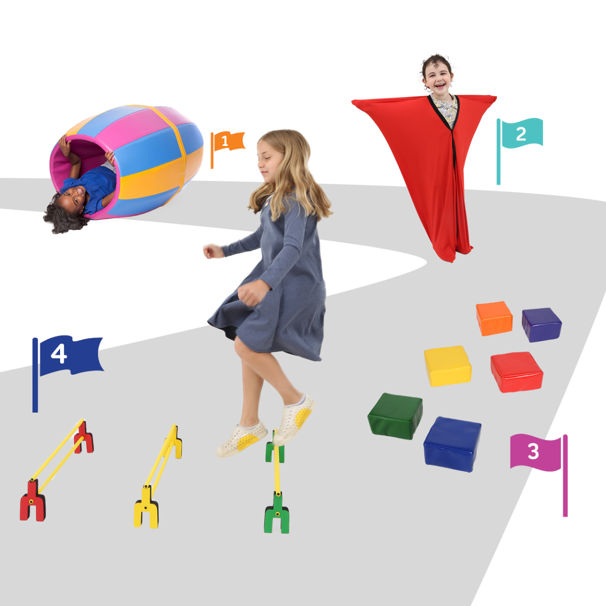 Leap and Roll Obstacle Course