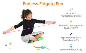 Stretchy Sensory Fidget Strings - Set of 5
