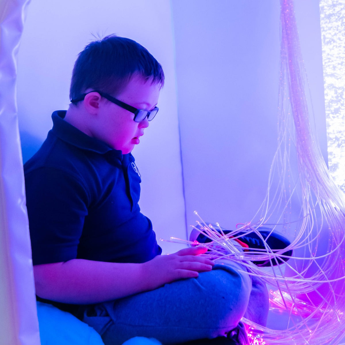 Fiber Optic Strands With Lightsource