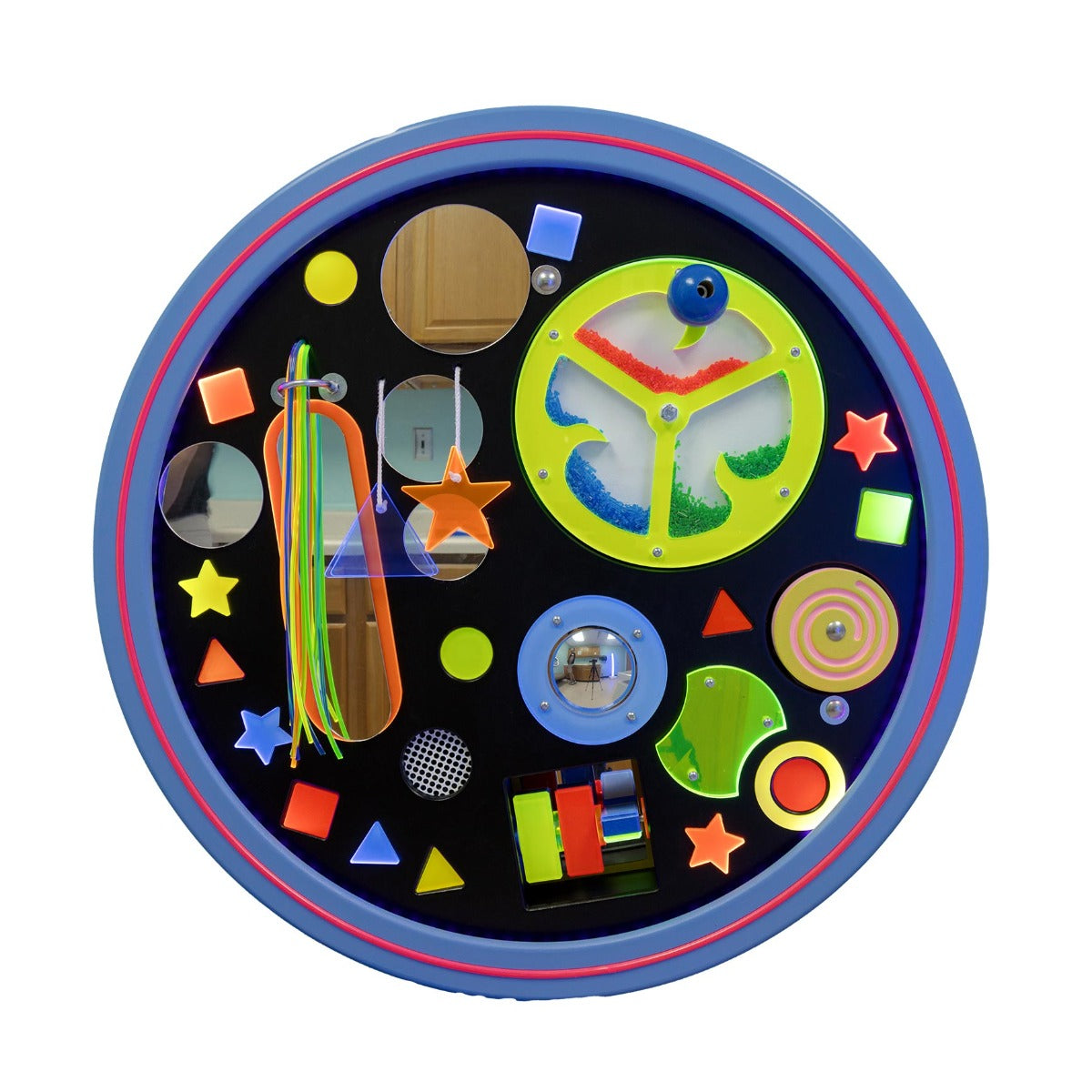 Round UV Musical Tactile Wall Panel with SensaSoft™ Panel and Platform