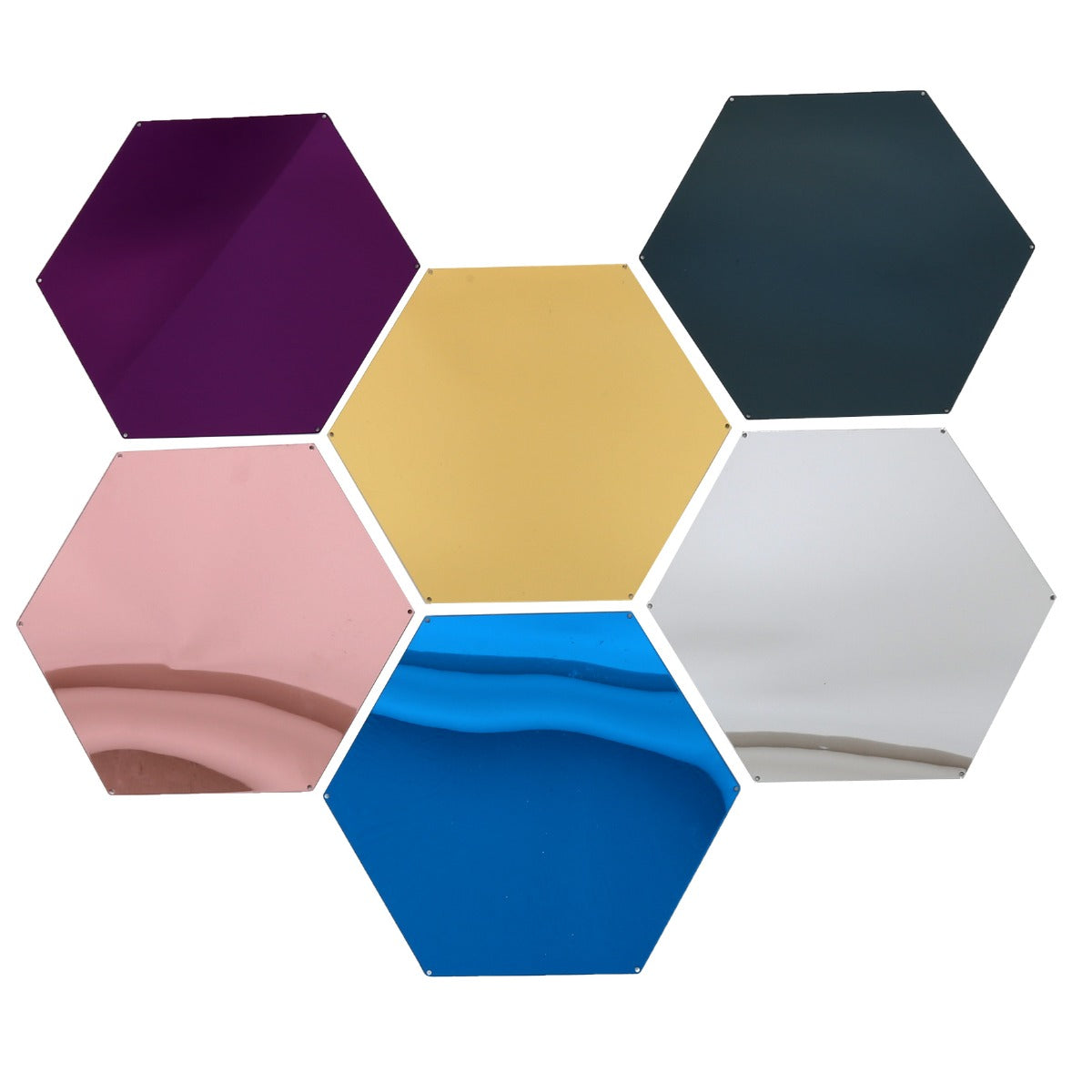 Honeycomb Mirrors - Set of 6