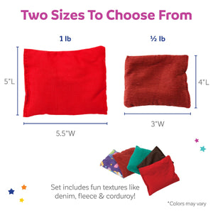 Weighted Tactile Bean Bags - Set of 5