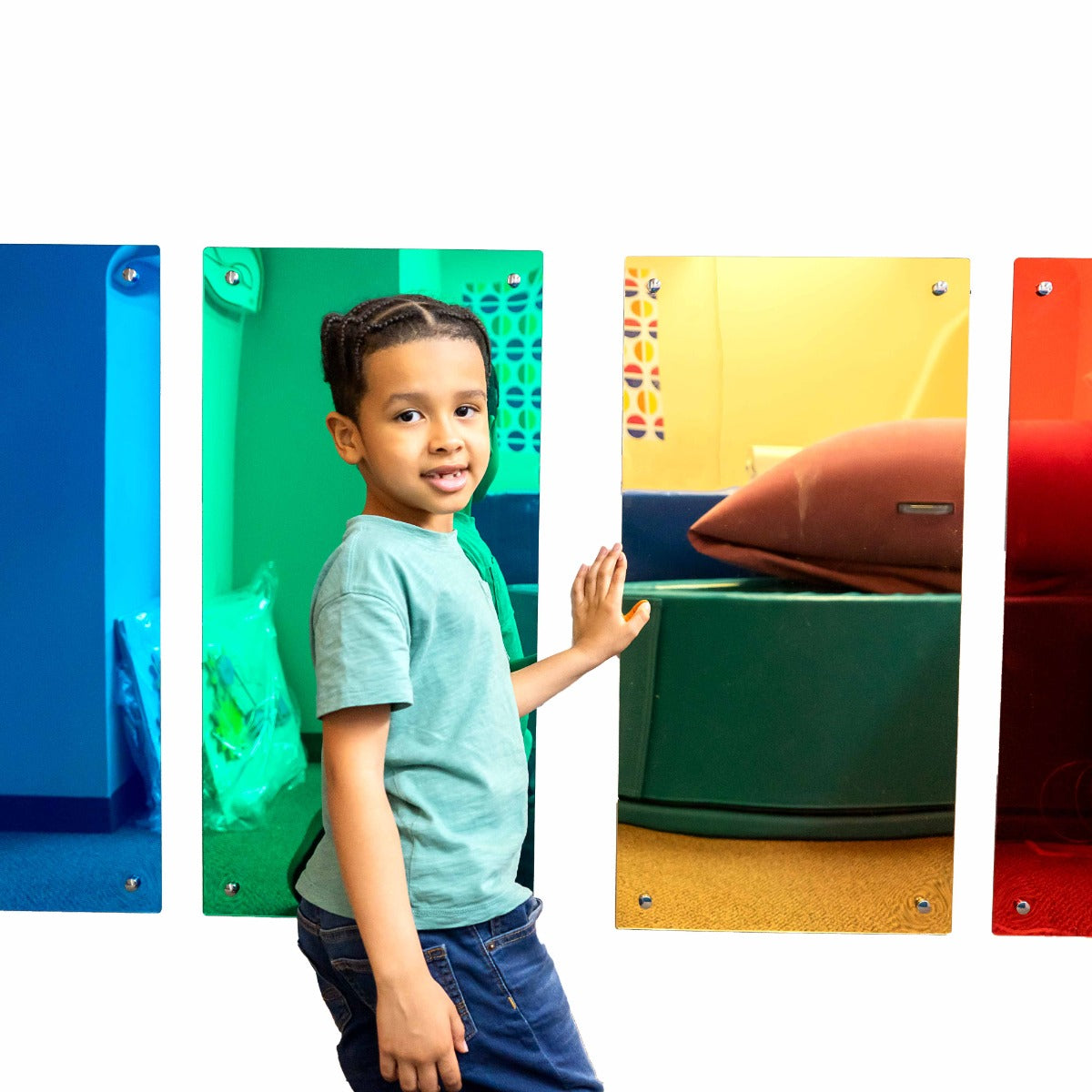 Tinted Rainbow Mirror- Set of 4