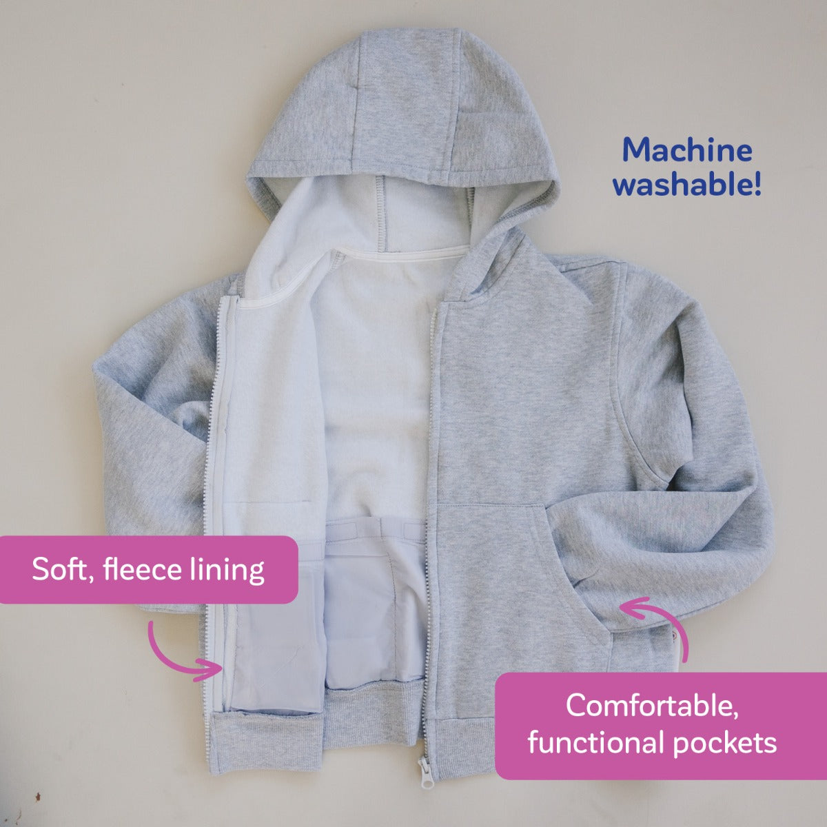 Weighted Fleece Hoodie Jacket