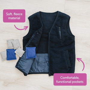 Weighted Fleece Vest - Black